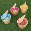 Eisbecher Set Kinder Schalen mit Löffel Kunststoff Bunt Produktbild-Vorschau 5