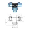 Unidelta PP T-Stück 90° m. vergrößertem. Mittelabgang 25mm Produktbild-Vorschau 2