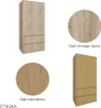 BDW Armoire avec tiroirs, armoire d'entrée 2 portes, noir Voir les images du produit 6