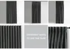 A collage of images showing different ways to hang and pleat curtains, with text overlay. Produktbild-Vorschau