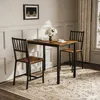 Esstischgarnitur Rustikales Braun/Schwarz 90x60x75,5 cm mit Produktbild-Vorschau 2