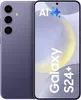 A marketing image of a Samsung Galaxy S24+ phone, showing both the back and front views. The front display has text and graphics. Produktbild-Vorschau