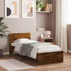vidaXL Rám postele s čelom z dymového duba 90x200 cm Náhľad obrázku produktu 2