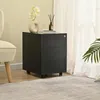 Cassettiera con rotelle xDays in metallo nero con serratura Anteprima dell’immagine prodotto 5