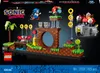 The image shows the packaging of a LEGO Ideas Sonic the Hedgehog Green Hill Zone set. Produktbild-Vorschau