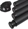 A set of black table legs and mounting plates on a white background. Produktbild-Vorschau