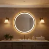Auralum Badezimmer Spiegel Rund 50 cm LED Badspiegel mit Produktbild-Vorschau 3