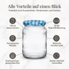 gouveo 24er Set Einmachgläser 720 ml Facette mit Produktbild-Vorschau 3