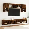 A TV stand and wall-mounted cabinet unit in a living room setting. Produktbild-Vorschau