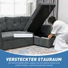 HOMCOM Schlafsofa Ecksofa mit Bettfunktion 3er Couch mit Produktbild-Vorschau 5