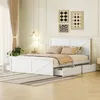 MODFU 160x200 cm einfaches Plattformbett aus Holz, schlicht Produktbild-Vorschau 2