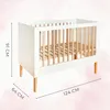 ATB Weiss Babybett Ila 60x120 - Baby Bett Für Baby , Produktbild-Vorschau 2