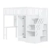 Flieks Lit superposé 90x200 avec armoire, lit surélevé avec Voir les images du produit 10