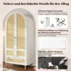 Flieks Rattan Eckkleiderschrank mit Kleiderstange, Produktbild-Vorschau 7