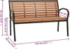 vidaXL Gartenbank Schwarz und Braun 116 cm Stahl und WPC Produktbild-Vorschau 7