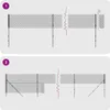 Diagrams showing steps for installing a fence. Náhľad obrázku produktu