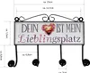Dein Herz ist mein Lieblingsplatz Kleiderhaken Leiste mit 4 Produktbild-Vorschau 2