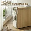 HOMCOM Wäschekorb mit Deckel 120L Wäschesammler aus Bambus Produktbild-Vorschau 7