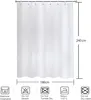 Duschvorhang 180x240 Weiß Antischimmel für Badezimmer, Produktbild-Vorschau 5