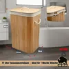 BigDean Wäschekorb Bambus 72L Wäschesammler Wäschetruhe Produktbild-Vorschau 6