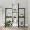 vidaXL Stojan na květiny 83x25x100 cm Černá litina Náhled obrázku produktu 2