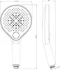 Handbrause HB153R - ABS - rund - Anti-Kalk - 3 Strahlarten, Produktbild-Vorschau 2