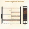 COSTWAY 6-poziomowa półka ścienna, półka wisząca z 8 Podgląd zdjęcia produktu 3
