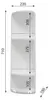 Półka narożna CAESAR 3-komorowa, 226x710x160 mm, ABS/biała Podgląd zdjęcia produktu 3