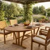 Milani Home - Tavolo Ovale Allungabile In Legno Di Acacia Anteprima dell’immagine prodotto 1