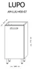 Mobiletto Astor con lavabo 40 cm Lupo Bianco lucido Anteprima dell’immagine prodotto 5