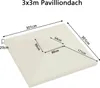 Aopunly Ersatzdach Pavillon 3x3m Beige, Pavillondach mit Produktbild-Vorschau 2