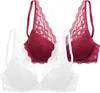 PETITE FLEUR Push-up-BH beere+weiß Größe 75 Cup A Produktbild-Vorschau 1