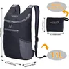 Faltbarer Rucksack 11 l ultraleicht für Reisen Wandern Produktbild-Vorschau 2