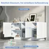 Merax Hochglanz Sideboard mit 3 Türen und 6 Fächern, Produktbild-Vorschau 7