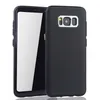 A black phone case is shown with a phone inside it. Produktbild-Vorschau