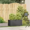 vidaXL Fioriera nera 80x40x40 cm Acciaio laminato a freddo Anteprima dell’immagine prodotto 3