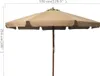 vidaXL Parasol z drewnianym drążkiem 330 cm Taupe Podgląd zdjęcia produktu 4