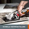 A person is using a WORX circular saw to cut a tile. Produktbild-Vorschau