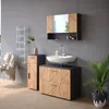 Badmöbel-Set Vicco Irma Goldkraft Eiche/Anthrazit 3 Teile, Produktbild-Vorschau 4