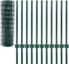 A roll of green wire mesh fencing and a set of green metal fence posts are displayed side-by-side against a white background. Náhľad obrázku produktu