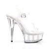DELIGHT-608 Damen Sandale von Pleaser, Transparent  , EU Produktbild-Vorschau 5