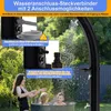 A family is enjoying a shower outdoors with a solar shower. Náhled obrázku produktu