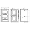 Watervoerende houtkachel met oven Prity FG W15 5,4 + 14,4 Productafbeelding-voorbeeld 4
