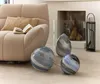 Formano Kugellampe LUXOR Glas Marmor blau Design 24cm Produktbild-Vorschau 4
