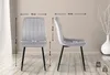 DELUKE® Stuhl LENZ Samt - 88x45x53cm, grau, Metall Gestell Produktbild-Vorschau 2