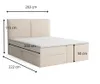 A diagram of a bed with dimensions indicated. Produktbild-Vorschau