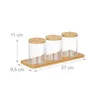 Relaxdays vassoio contenitore per Cotone fioc 3 tazze con Anteprima dell’immagine prodotto 4