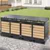 4er Mülltonnenbox mit hydraulischem Deckel, horizontale Produktbild-Vorschau 9
