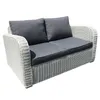 2er Lounge Sofa VITA rundes Polyrattan Eierschalenweiß Produktbild-Vorschau 2