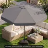 COSTWAY Sonnenschirm 300cm, Gartenschirm mit Volant & Produktbild-Vorschau 2
